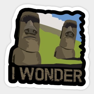 Easter island heads Sticker